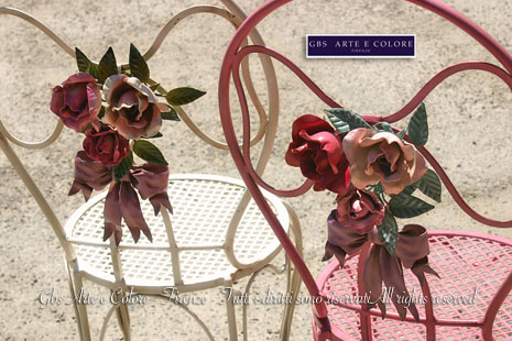 Sedie Bouquet ferro battuto