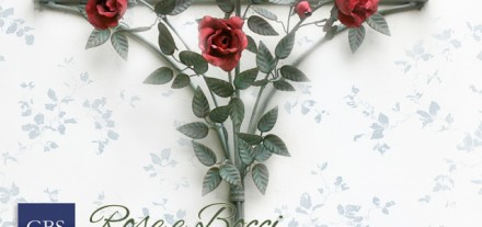 Consolle a muro Rose e bocci di Rosa