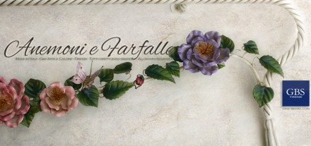 Anemoni e Farfalle. Corrimano Corda in Ferro battuto
