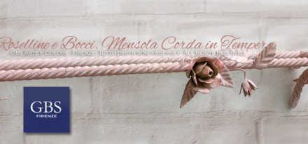 Mensolina rosa per il bagno in ferro battuto - Accessori Bagno, GBS Chic, lo stile sabby di GBS