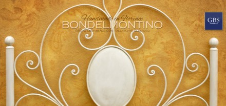 BONDELMONTINO Letto in ferro battuto e decorato a mano
