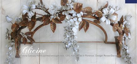 Glicine, Ciel de Lit Baldacchino. Wisteria Bed Canopy