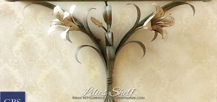 Lilies shelf. Custom made furniture: colors and mesaures.