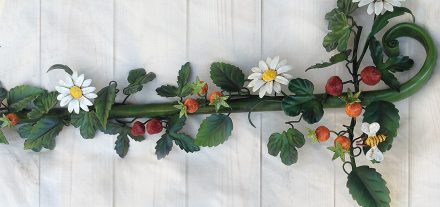 Frutti di Bosco & Margherite - Asta da Tenda. Collezione Country. Ferro battuto