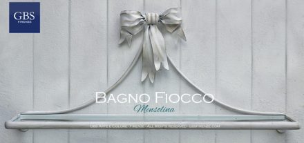 Mensola - Console da parete, collezione Fiocco per il bagno. Ferro battuto e decorato a mano.