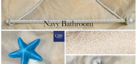 Accessori per il bagno. Mare. Navy Bathroom.Conchiglia e Stella Marina