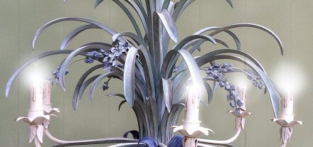 Lavanda Chandelier. Lampadario a 5 Luci. Collezione Country