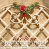Pediera del Letto Graticcio di Rose. Con Farfalla. Country, Ferro battuto. Made in Italy