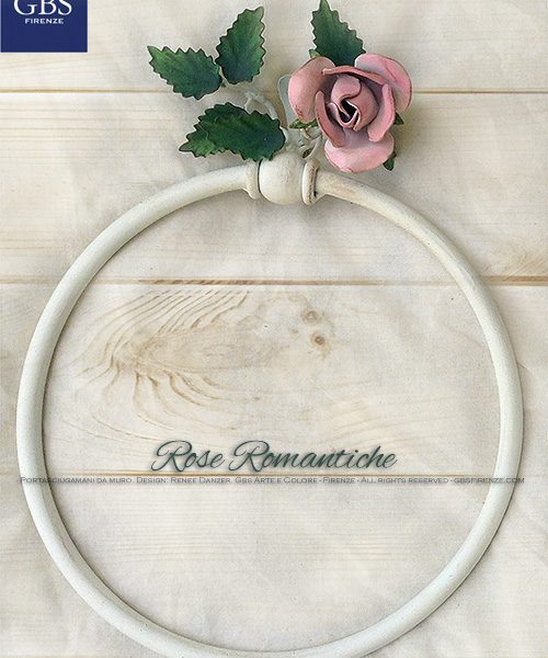 Portasciugamani ad anello. Versione da muro. Rose Romantiche