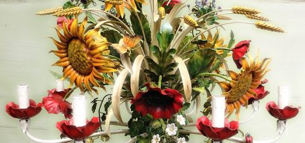Sunflowers-and-Poppies-Chandelier-summer-in-Tuscany-Lampadario-Girasoli-papaveri-Tole-wrought-iron