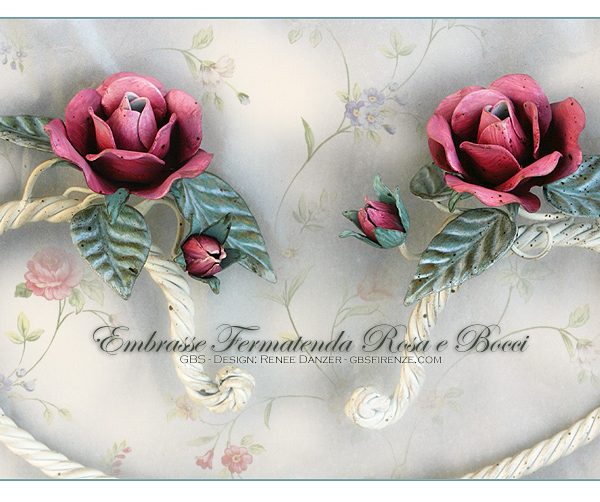 Curtain Holdbacks. Wall Hooks. Roses and Rosebuds