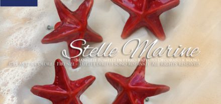 Arredamento Navy, marino e romantico. Maniglie e pomelli in ferro battuto. Stella marina.